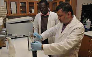 Image of students in a lab